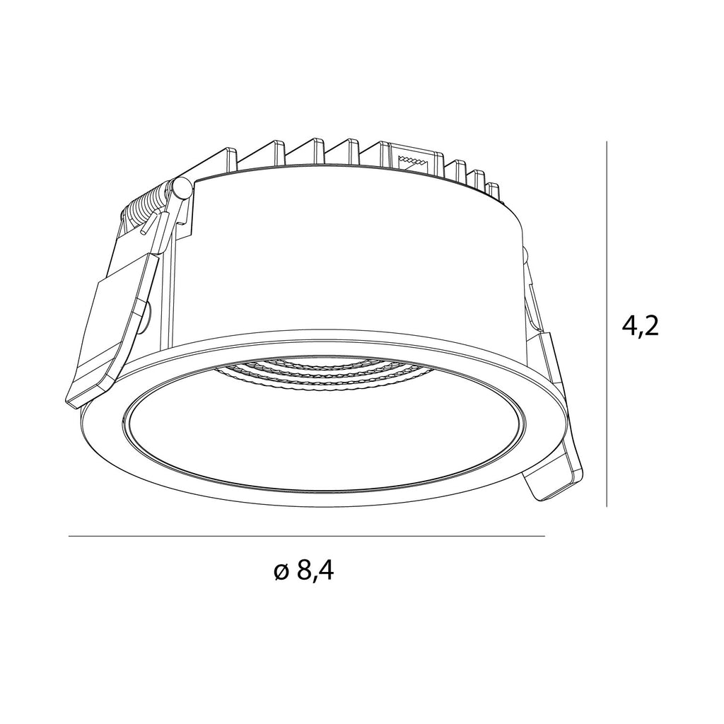 Maxlight Oprawa wpuszczana Nebris 10W - Plastik - Biały H0141