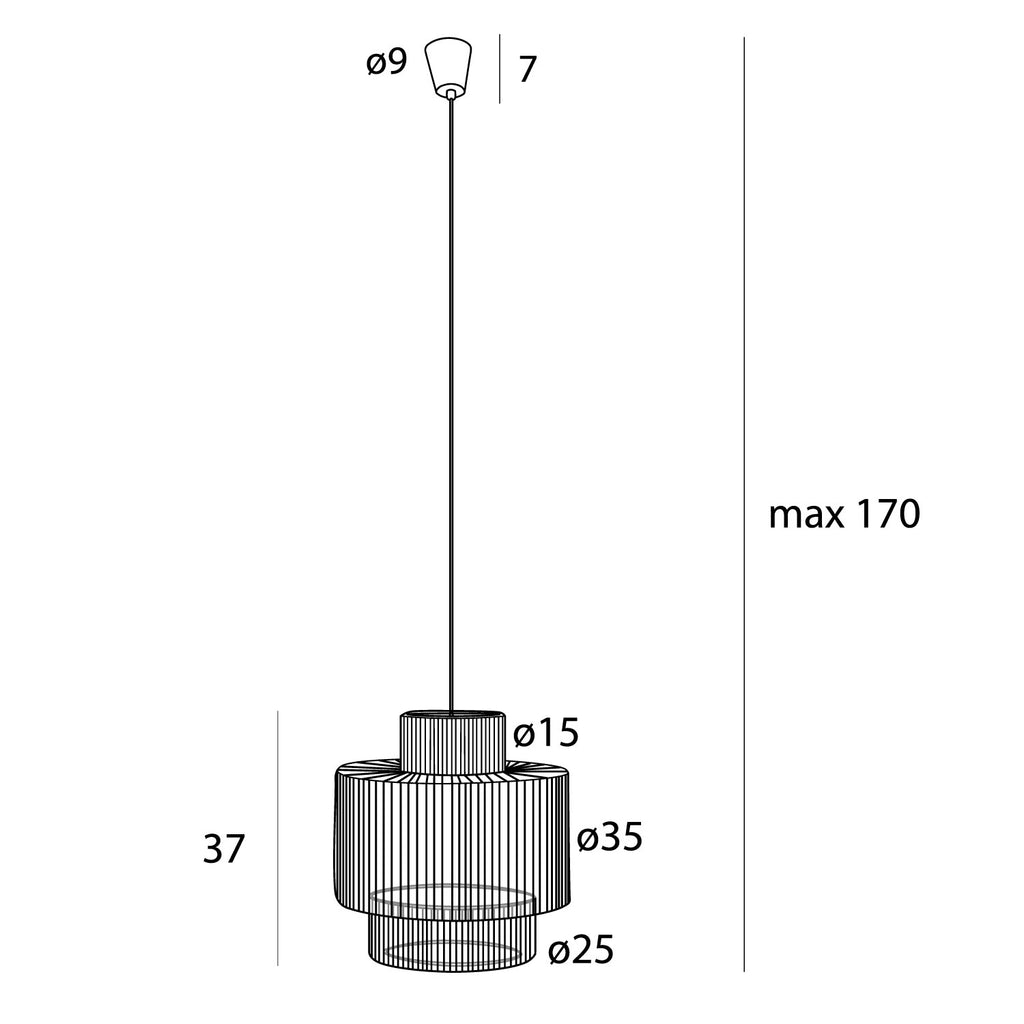 Maxlight Lampa wisząca Labriz - Pleciony papier - Biały P0586