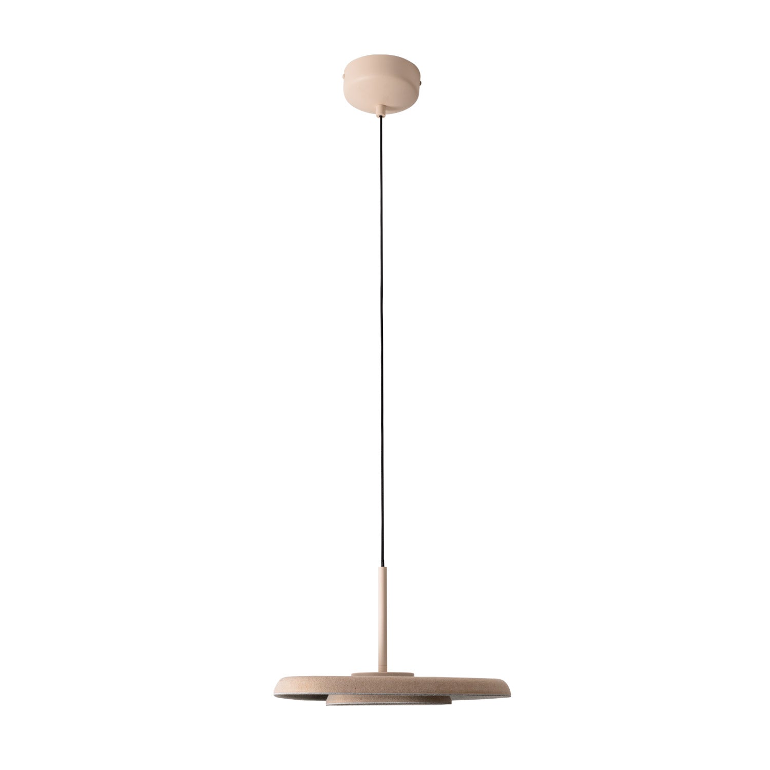 Maxlight Lampa wisząca Deux - Filc + akryl + aluminium - Kremowy + szary P0561