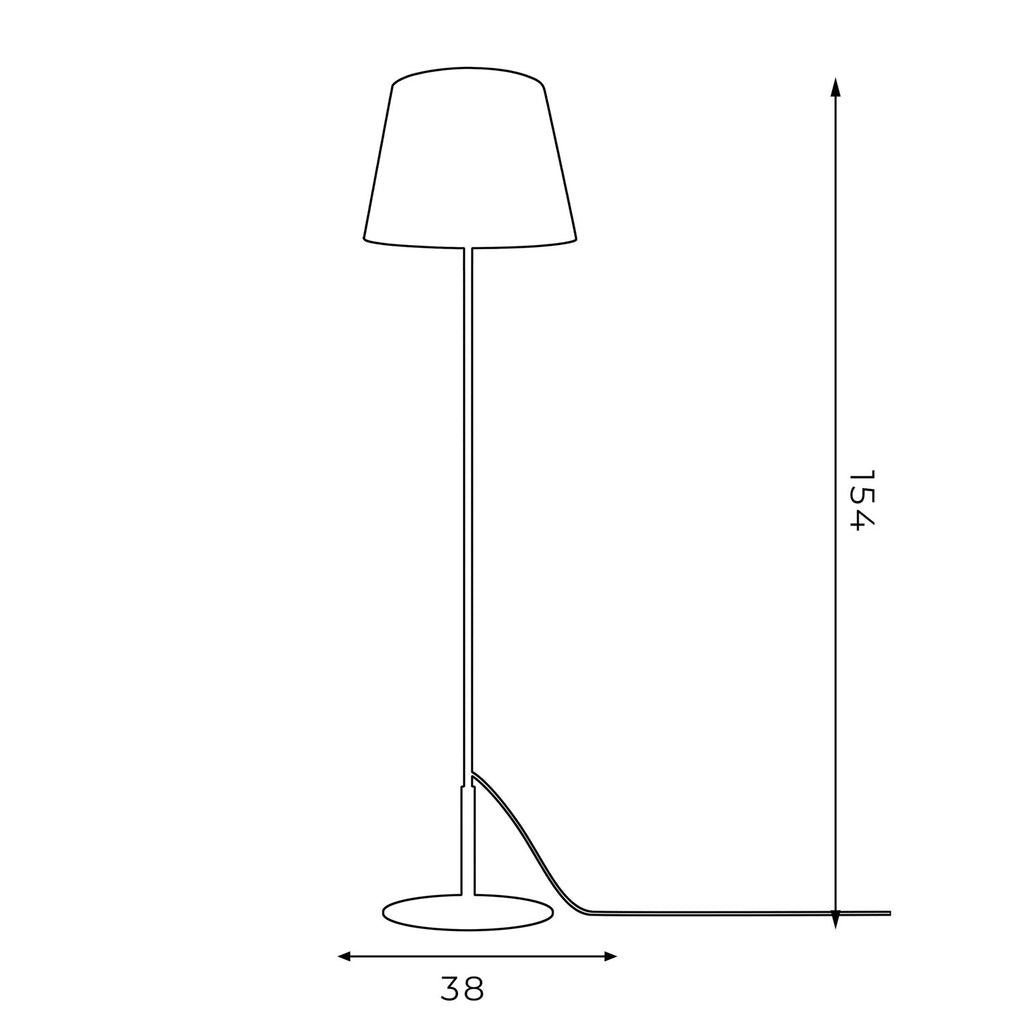 lampa podł. Arden prosta, black, cone shade dia 280/380, h 300 green/gold 1xE27