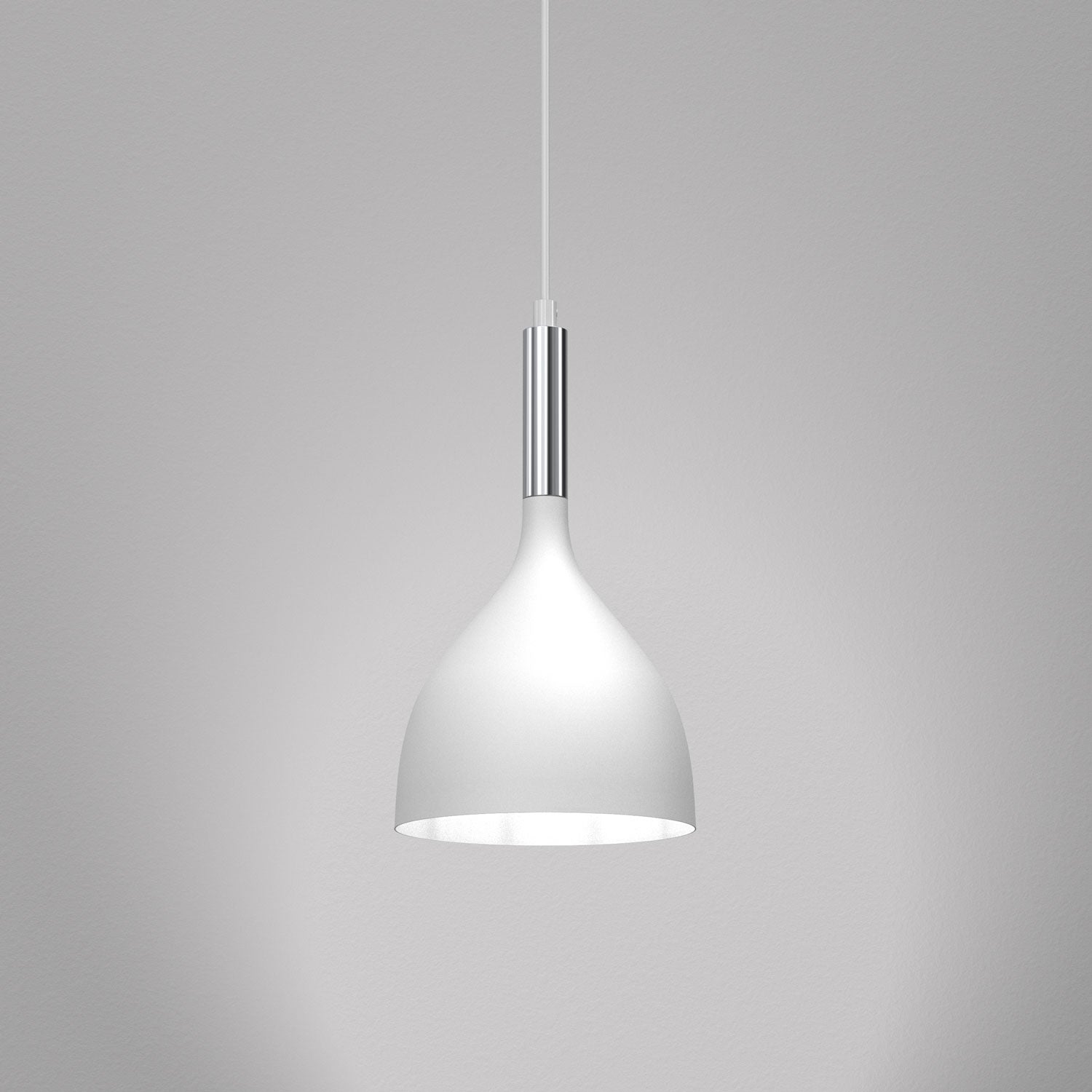żyrandol Noak white/chrome 1xE27