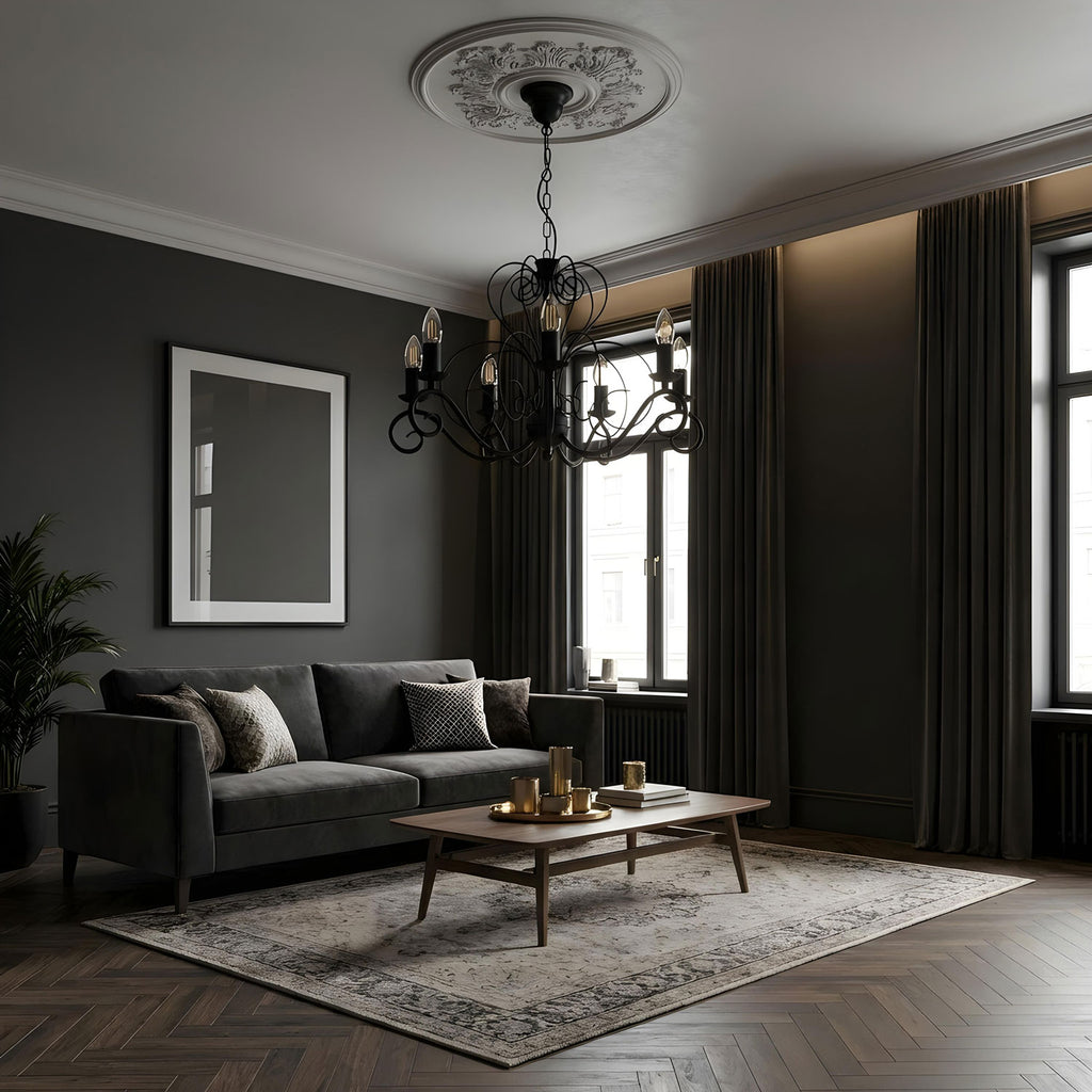 żyrandol Mauro black 7xE14