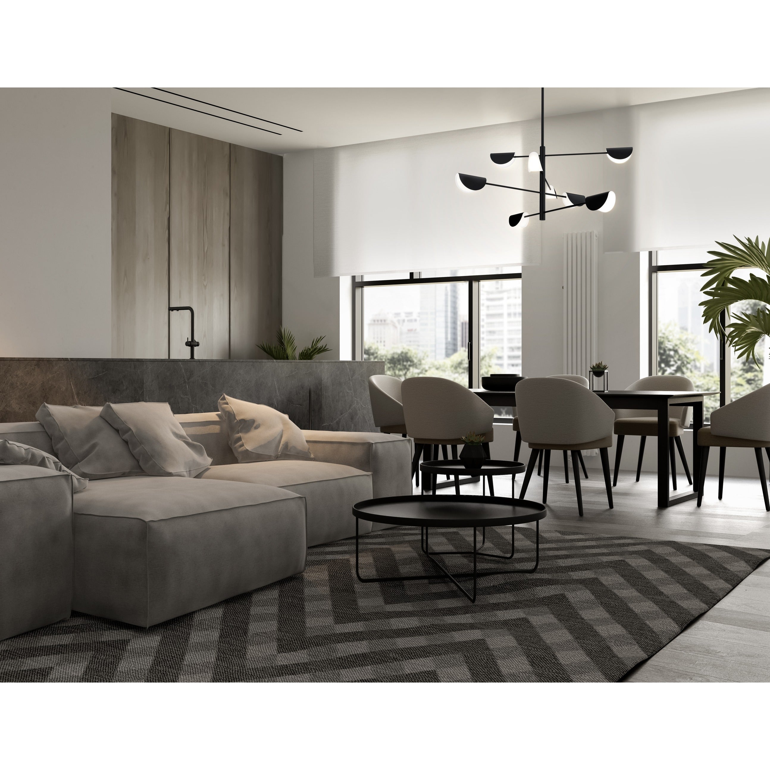 Maytoni Lampa wisząca Mollis - Metal - Czarny MOD126PL-08B