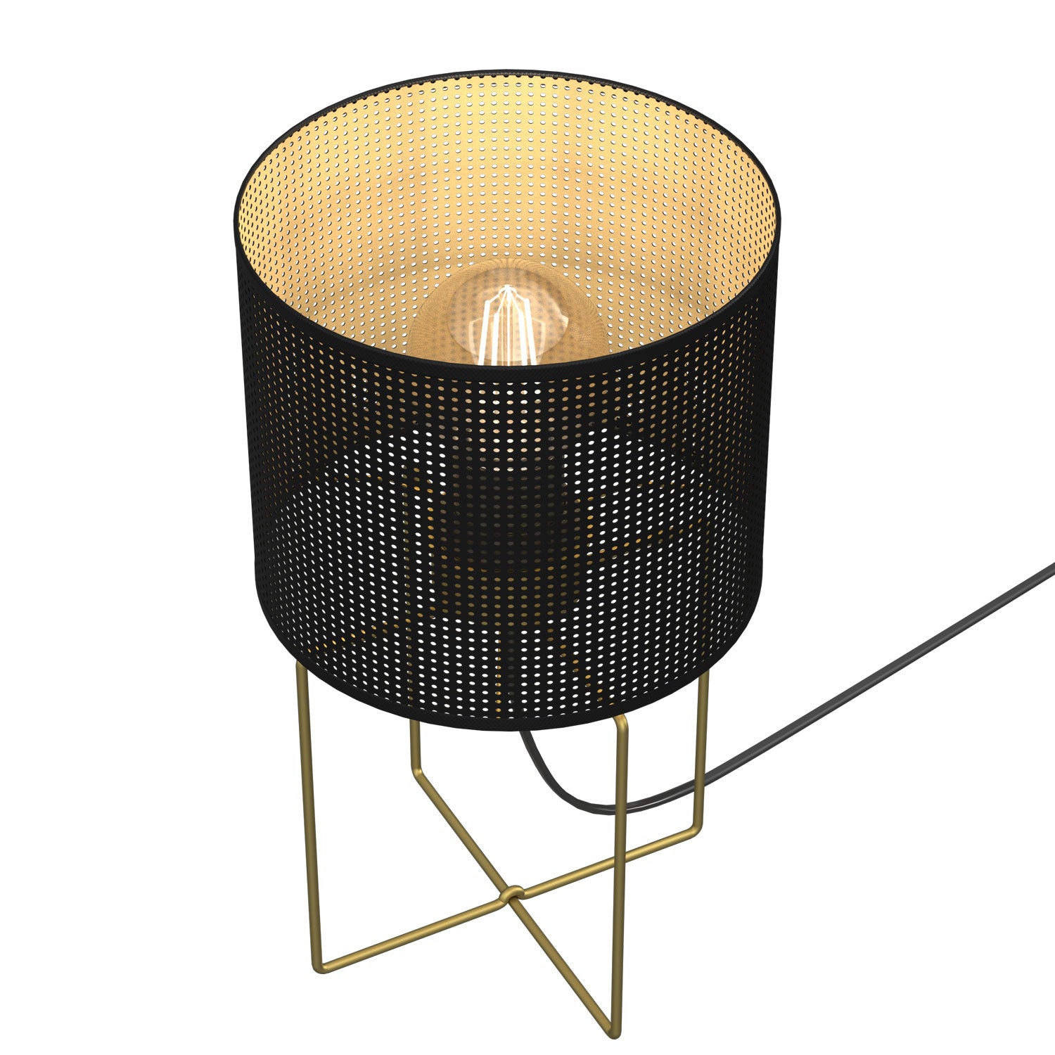 lampka gab. Loft shade gold, shade dia 180, h 150 black 1xE27