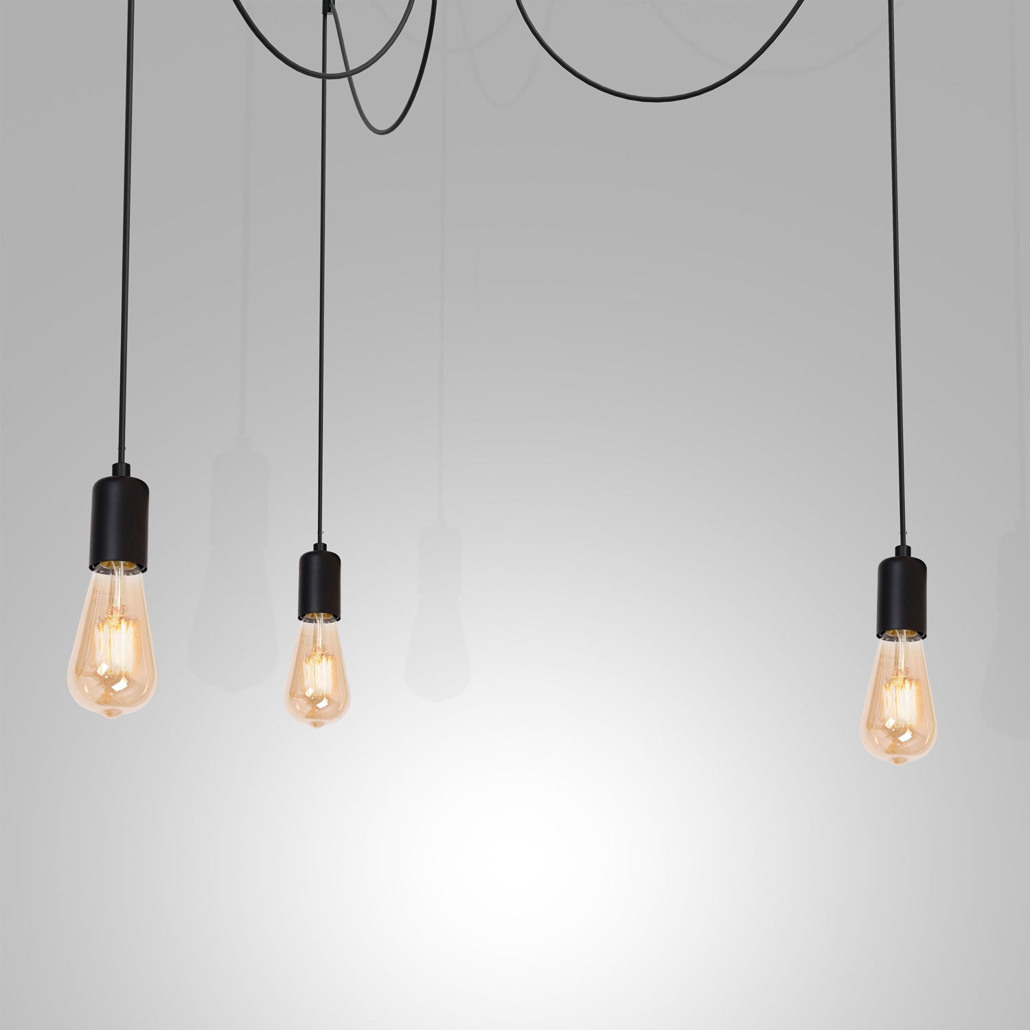 żyrandol Spindel black 3xE27