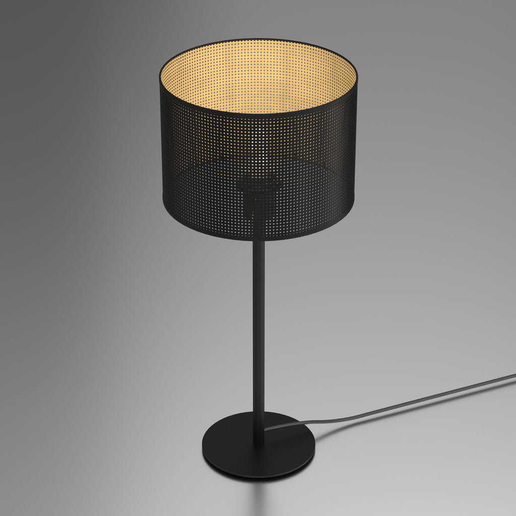 lampka gab. Loft shade H 58 black, cylinder shade dia 250, h 170 black/gold 1xE27