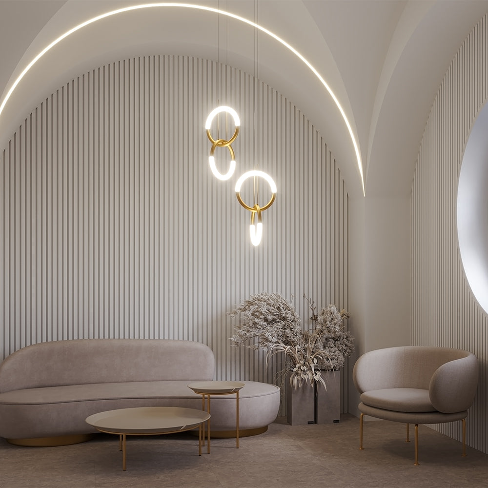 Maytoni Lampa wisząca Node - Metal - Złoty MOD165PL-L18G3K