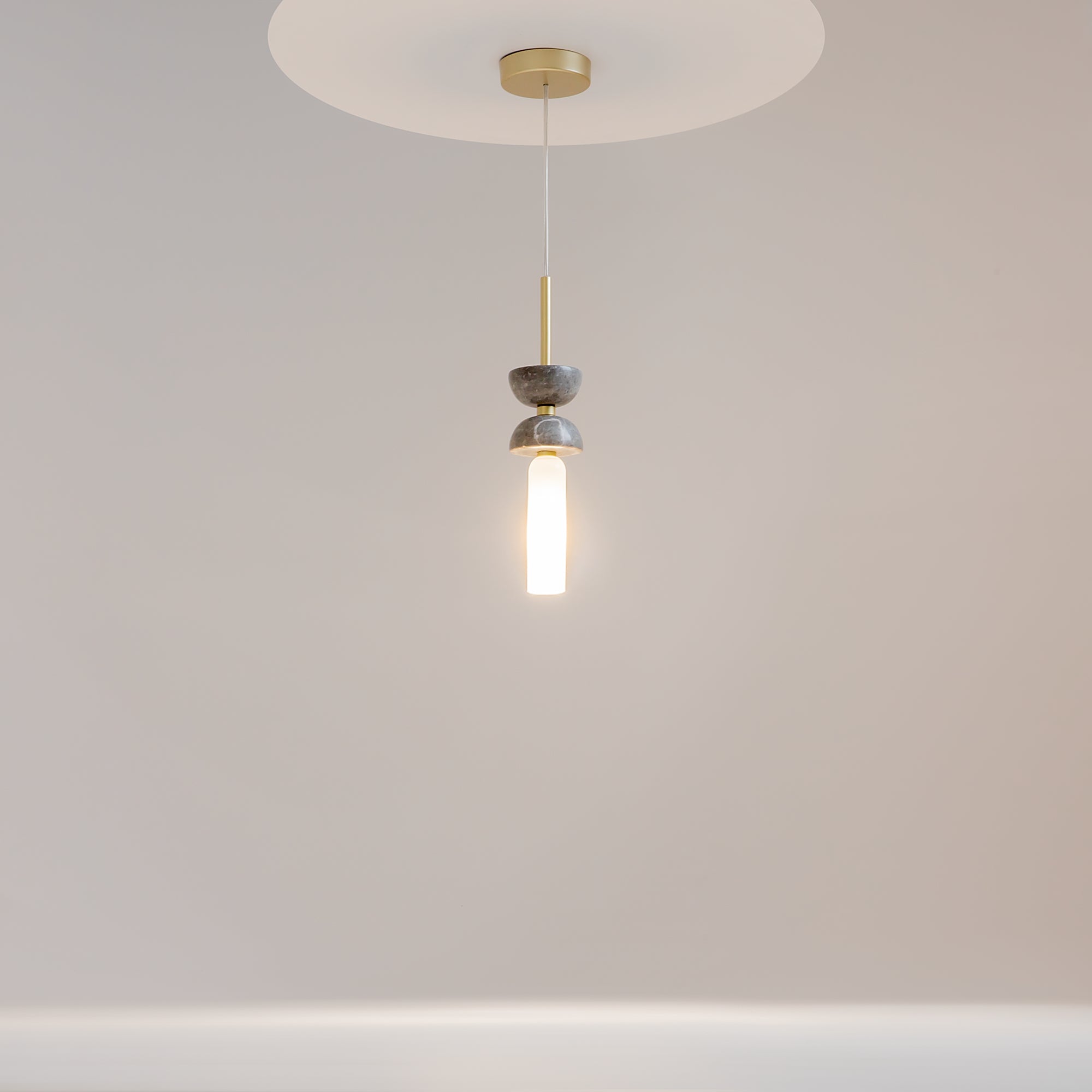 Maytoni Lampa wisząca Kyoto - Metal + marmur - Złoty MOD178PL-01GR