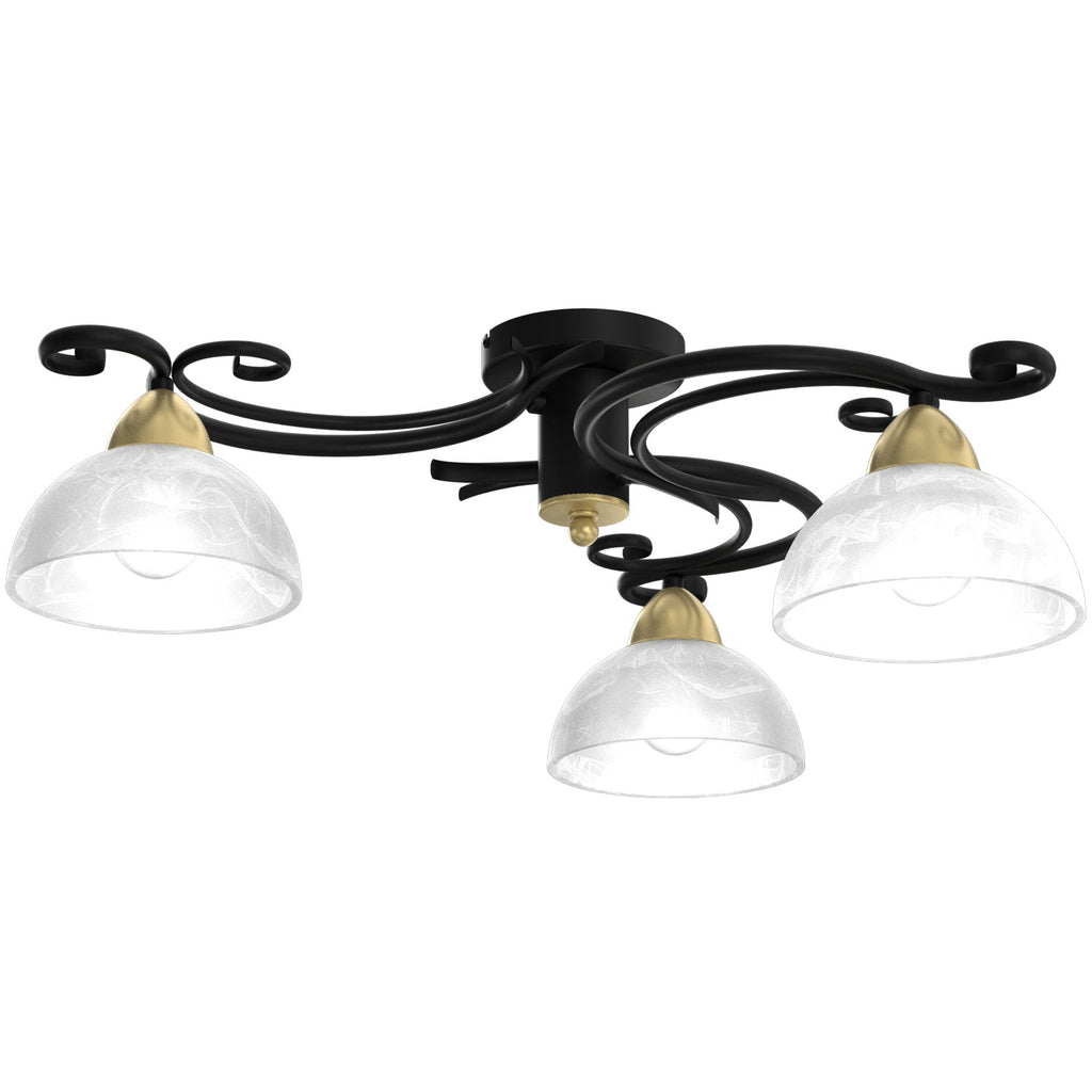 plafon Aurora black/brass 3xE27