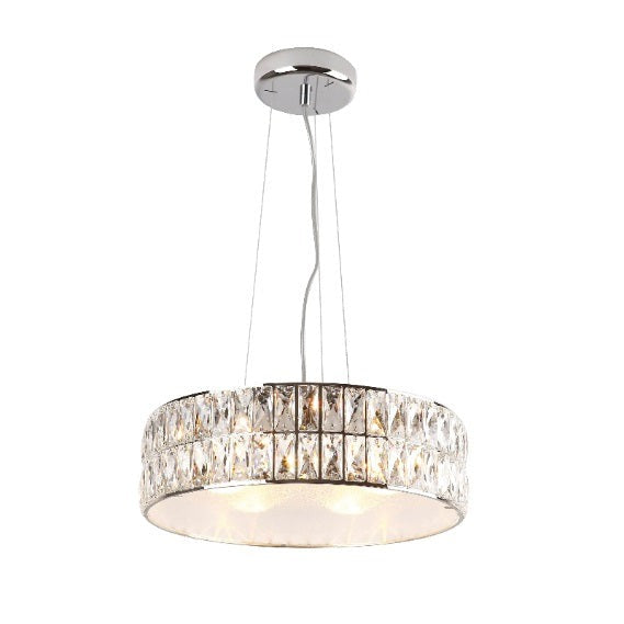 Maxlight Lampa wisząca Diamante 38cm - Metal + szkło - Chrom P0236