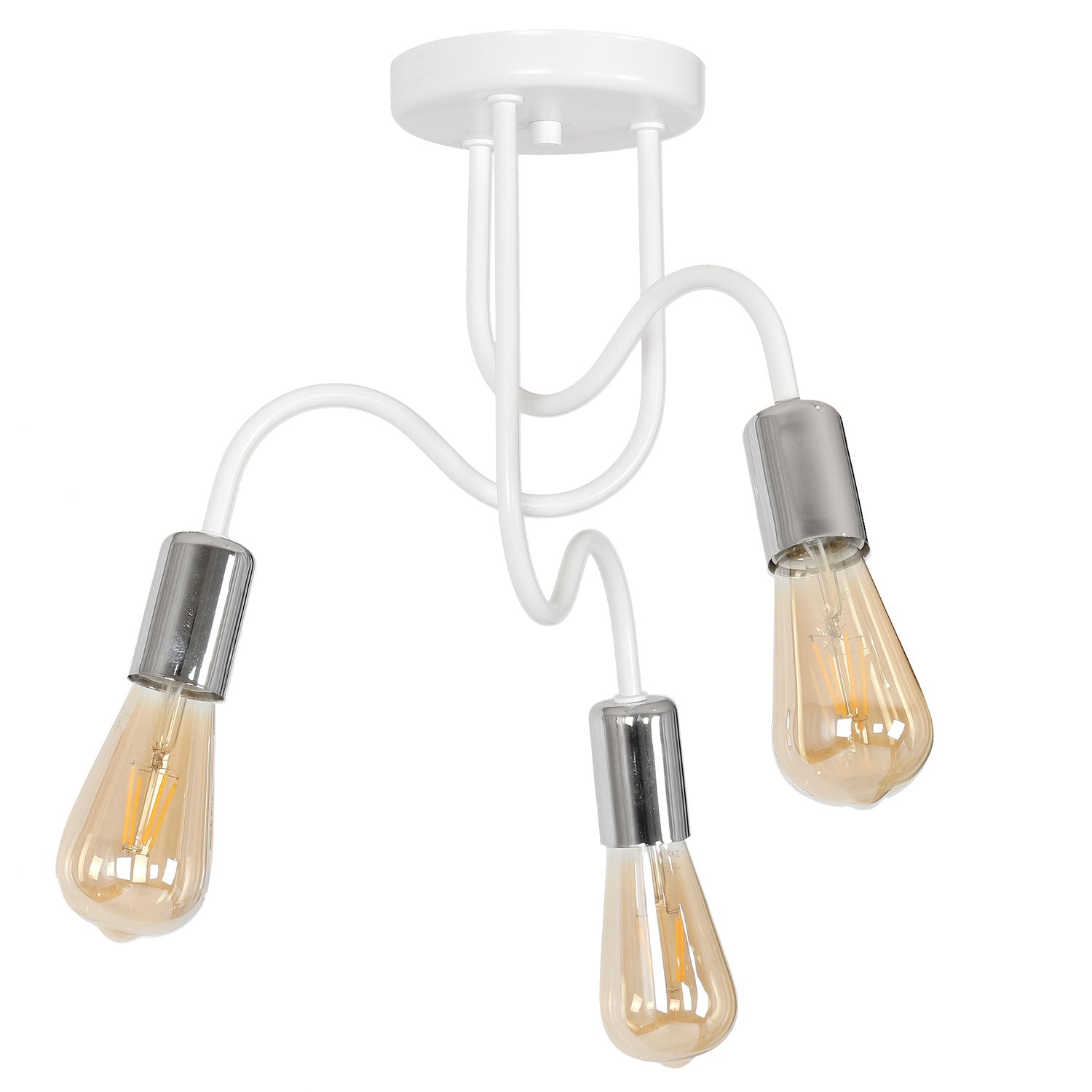 plafon Dow white/chrome 3xE27