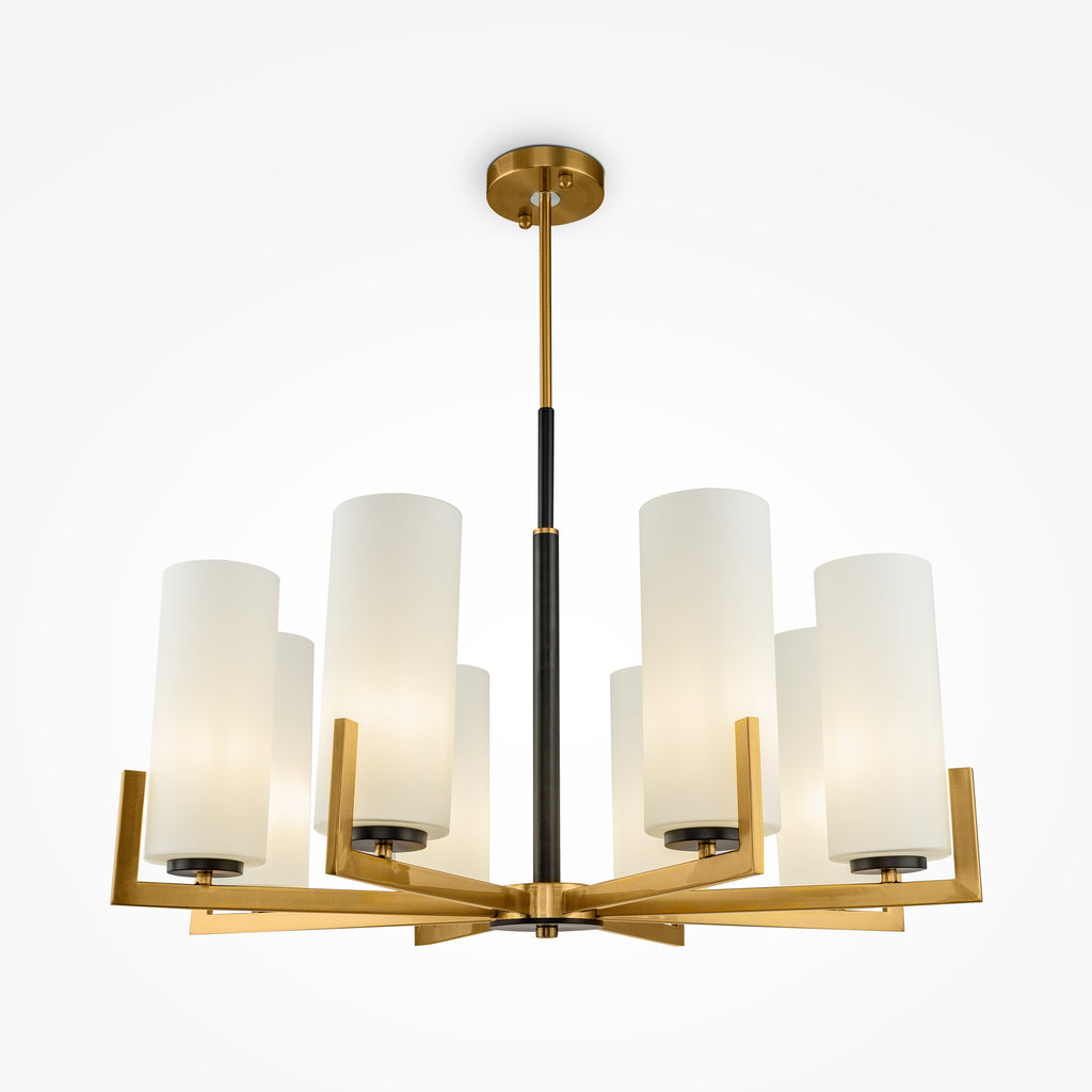 Maytoni Lampa wisząca Fortano - Metal - Czarny + mosiądz MOD089PL-08BS