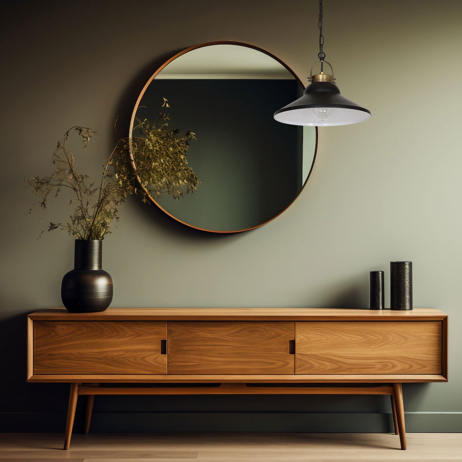 żyrandol Iron black/antic brass 1xE27