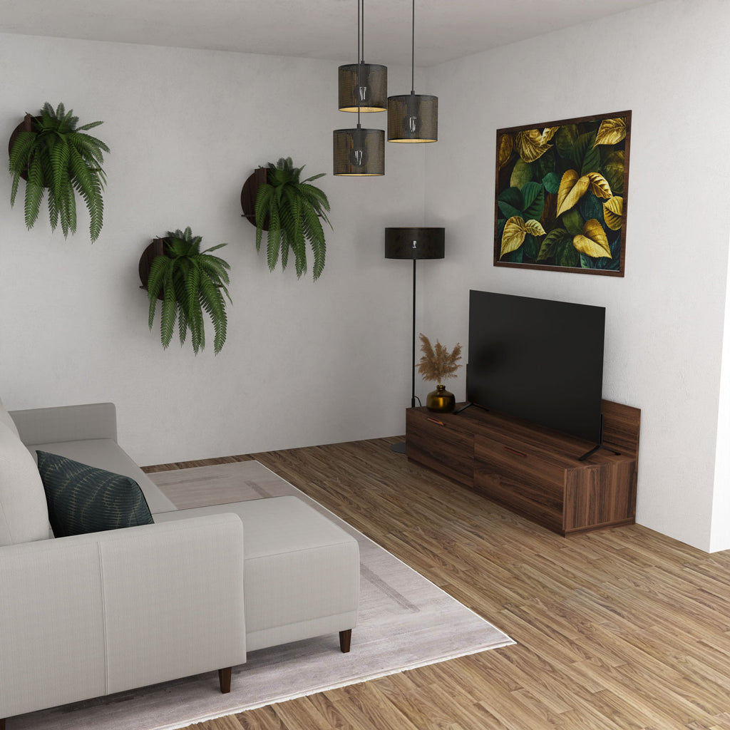 żyrandol Loft shade talerz dia 300, black, cylinder shade dia 180, h 150 black/gold 3xE27