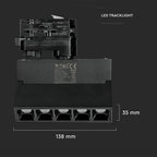 12W Lampa LED liniowa na szynoprzewód MAGNETIC / Chip SAMSUNG / Barwa:2700K / Obudowa: Czarna