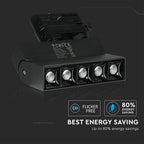 12W Lampa LED liniowa na szynoprzewód MAGNETIC / Chip SAMSUNG / Barwa:4000K / Obudowa: Czarna