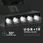 12W Lampa LED liniowa na szynoprzewód MAGNETIC / Chip SAMSUNG / Barwa:2700K / Obudowa: Czarna