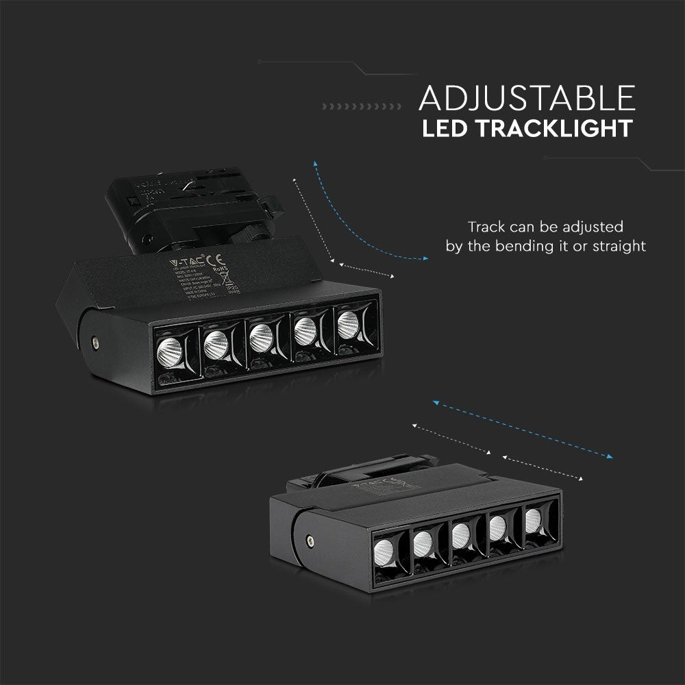 12W Lampa LED liniowa na szynoprzewód MAGNETIC / Chip SAMSUNG / Barwa:4000K / Obudowa: Czarna