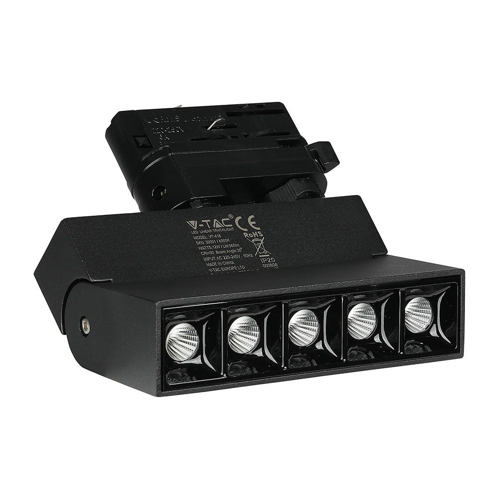 12W Lampa LED liniowa na szynoprzewód MAGNETIC / Chip SAMSUNG / Barwa:4000K / Obudowa: Czarna
