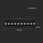 25W Lampa liniowa LED na szynoprzewód / Chip SAMSUNG / Barwa:2700K / Obudowa: Czarna