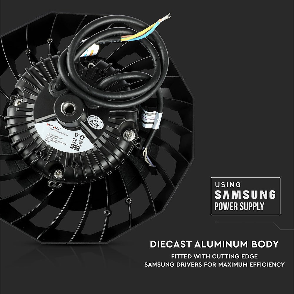 100W Oprawa Highbay LED / Chip SAMSUNG / Barwa:4000K / Obudowa: Czarna / Skuteczność: 160lm/W