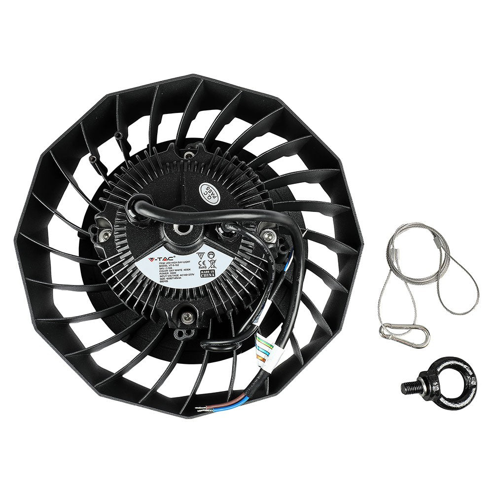 100W Oprawa Highbay LED / Chip SAMSUNG / Barwa:6000K / Obudowa: Czarna / Skuteczność: 160lm/W