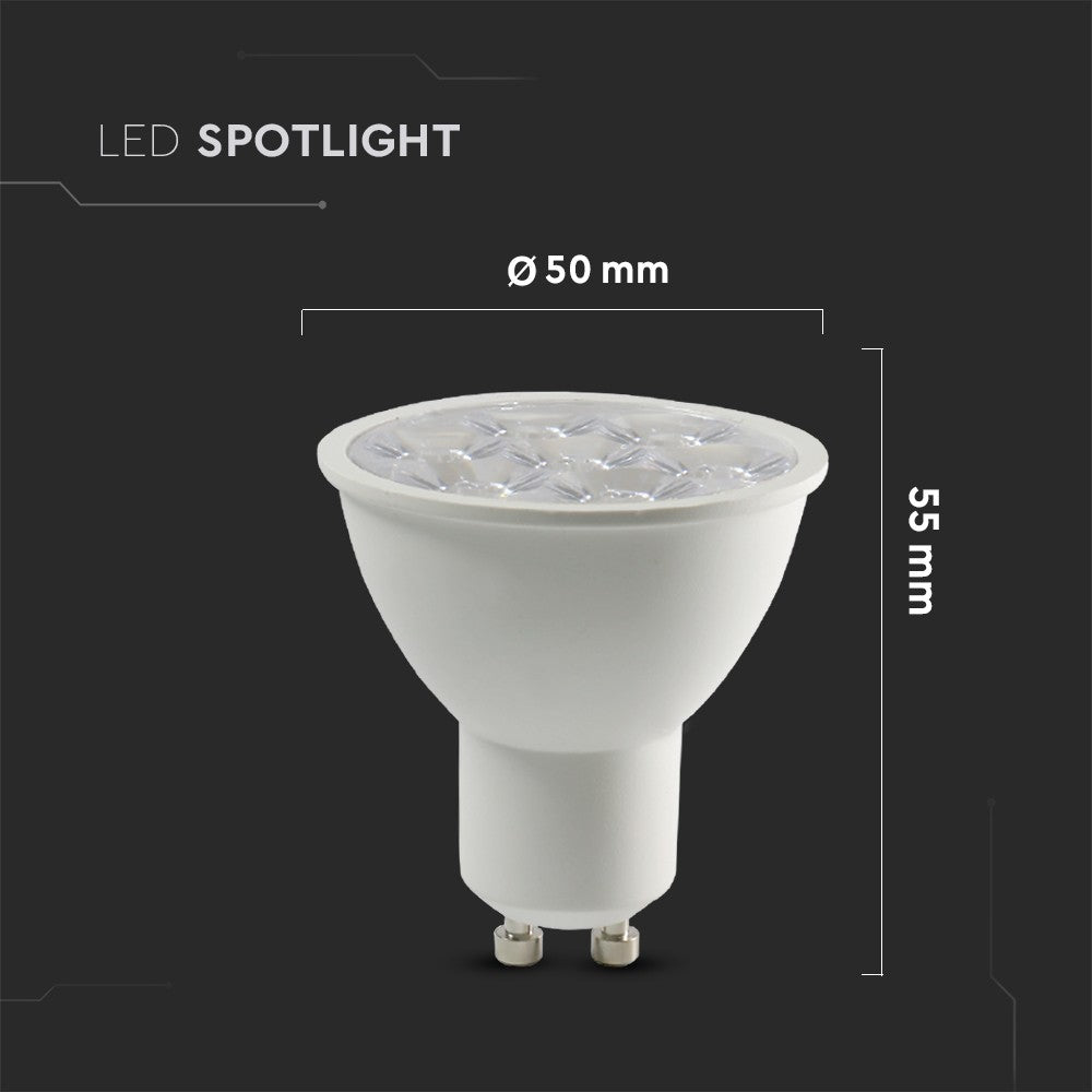 6W GU10 Żarówka LED / Chip SAMSUNG / Barwa:4000K / Kąt 10'D / Trzonek:GU10