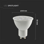 6W GU10 Żarówka LED / Chip SAMSUNG / Barwa:6400K / Kąt 10'D / Trzonek:GU10