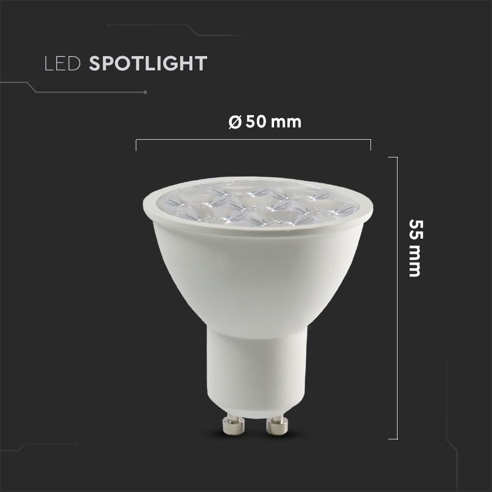 6W GU10 Żarówka LED / Chip SAMSUNG / Barwa:3000K / Kąt 10'D / Trzonek:GU10