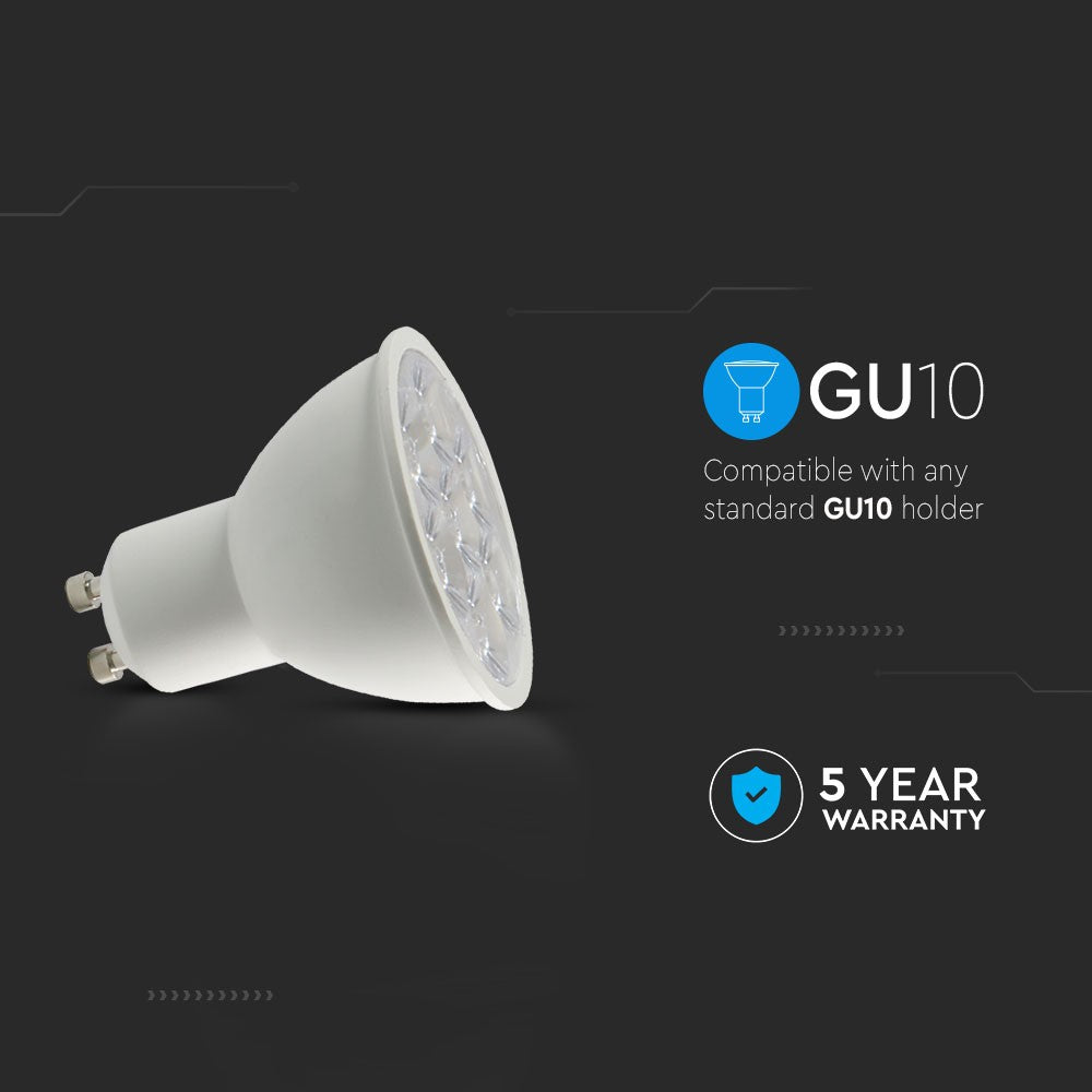 6W GU10 Żarówka LED / Chip SAMSUNG / Barwa:3000K / Kąt 10'D / Trzonek:GU10
