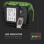 10W Naświetlacz LED z akumulatorem / Chip SAMSUNG / Barwa: 4000K / Funkcje: Sygnał SOS+USB+MICRO SOCKET