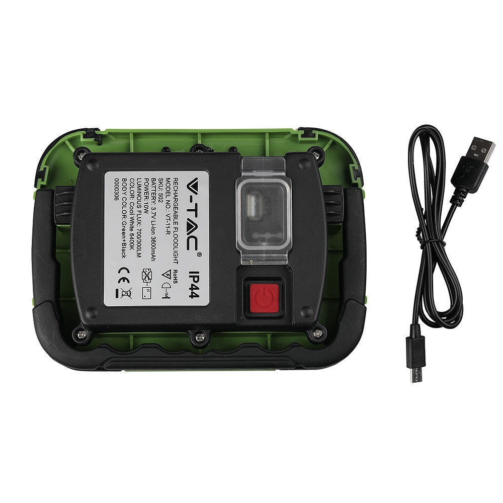 10W Naświetlacz LED z akumulatorem / Chip SAMSUNG / Barwa: 4000K / Funkcje: Sygnał SOS+USB+MICRO SOCKET
