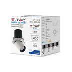 18W Oprawa downlight LED na teleskopie / Chip SAMSUNG / Barwa:4000K / Obudowa: Biały + Czarny