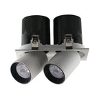 36W Oprawa downlight LED na teleskopie / Chip SAMSUNG / Barwa:4000K / Obudowa: Biały + Czarny