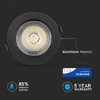 30W Reflektor COB Downlight / Chip SAMSUNG / Barwa:6400K / Obudowa: Czarna