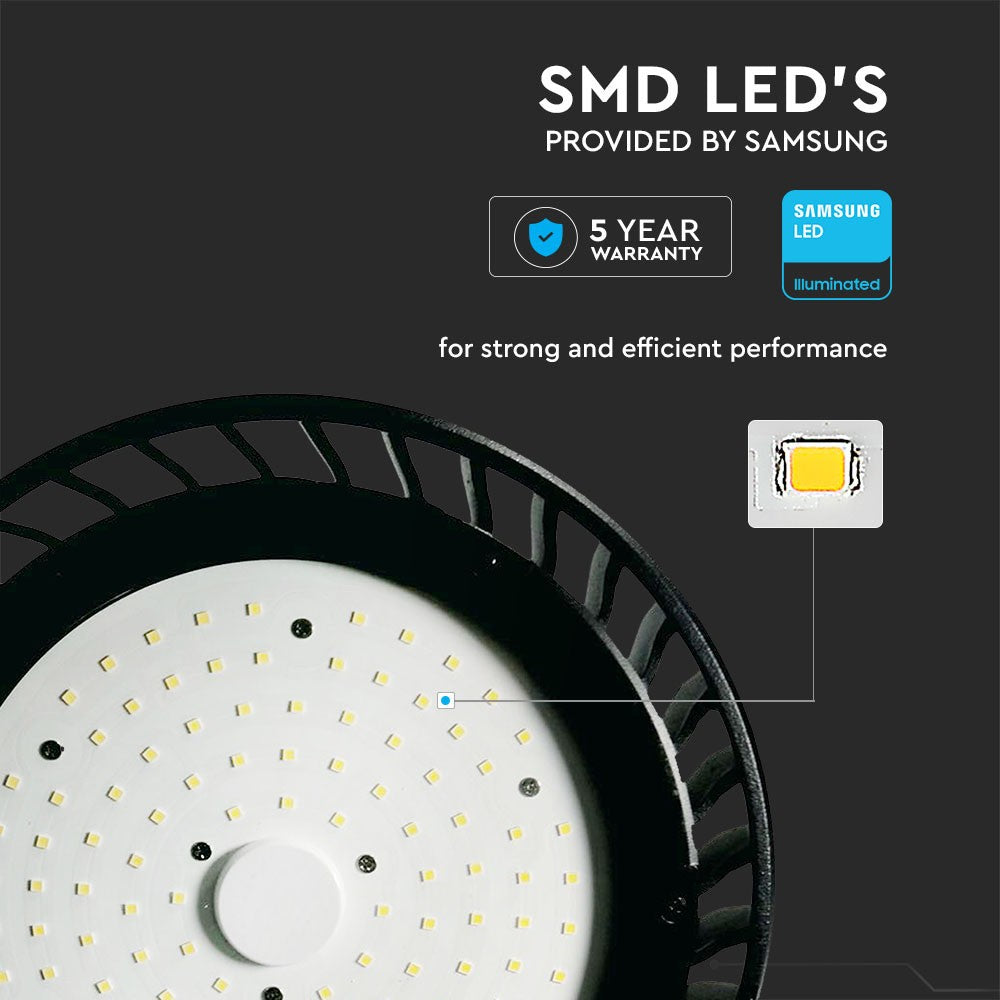 100W Oprawa Highbay LED / Zasilacz Samsung / Chip SAMSUNG / Barwa:4000K / Skuteczność: 120lm/W / Sterowanie 1-10