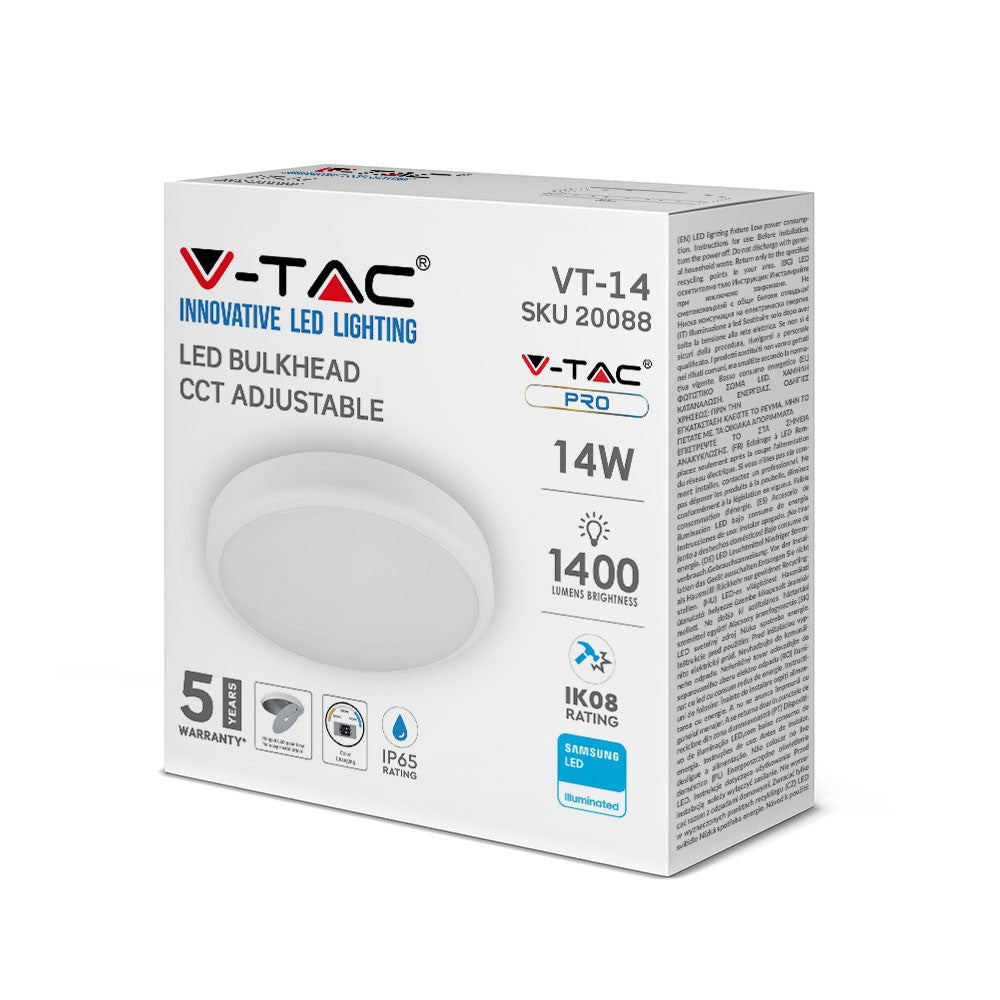 14W Plafon LED / Chip Samsung / Barwa:3w1 / IP54