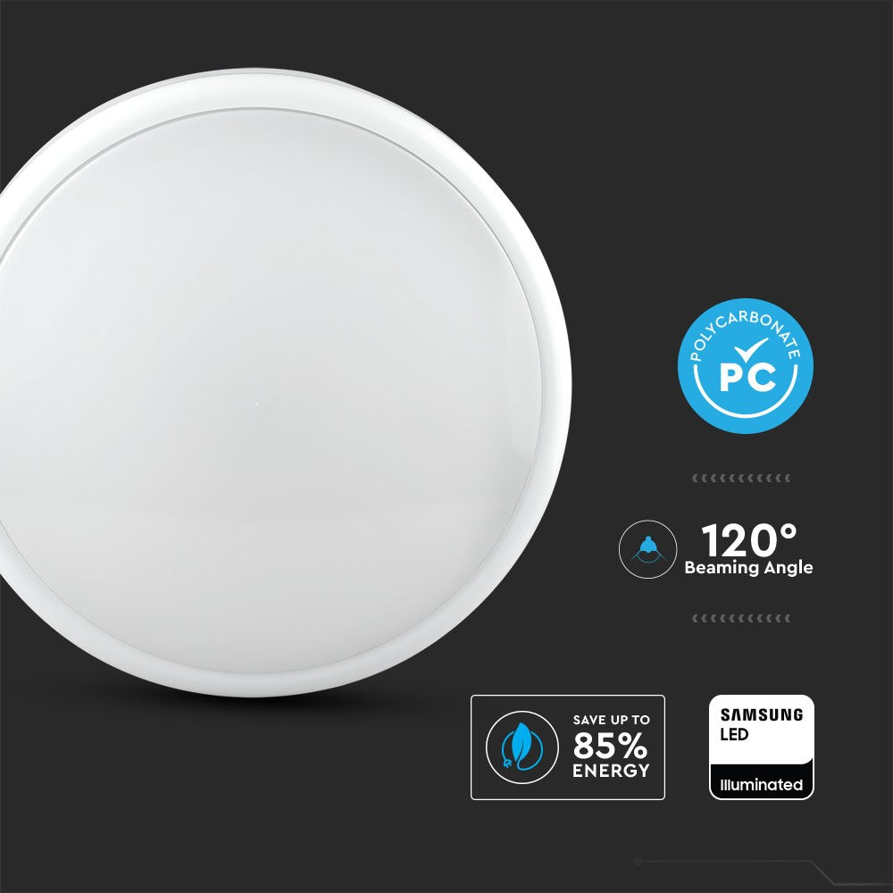 14W Plafon LED / Moduł awaryjny / Chip Samsung / Barwa:3w1 / IP54