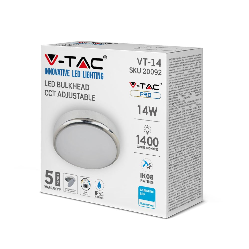 14W LED / Chip Samsung / Barwa:3w1 / Chrom / IP65