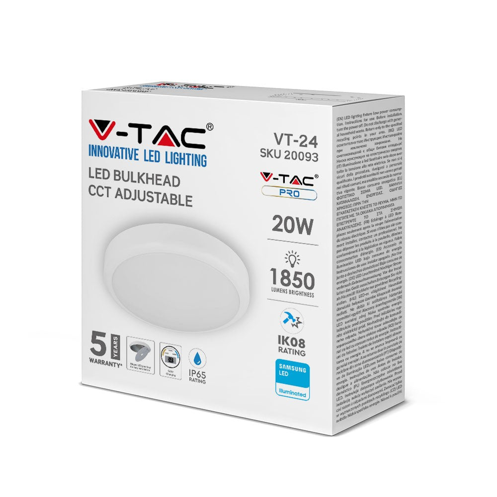 20W LED DOME LIGHT / Chip Samsung / Barwa:3w1 / IP65