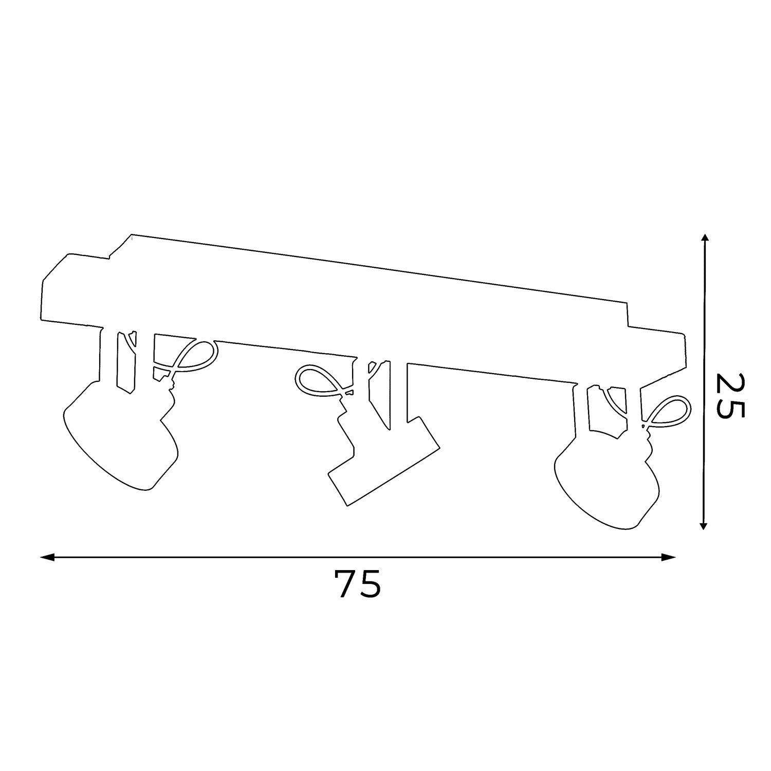 plafon Viva czarny listwa drewno 3xGU10/AR111