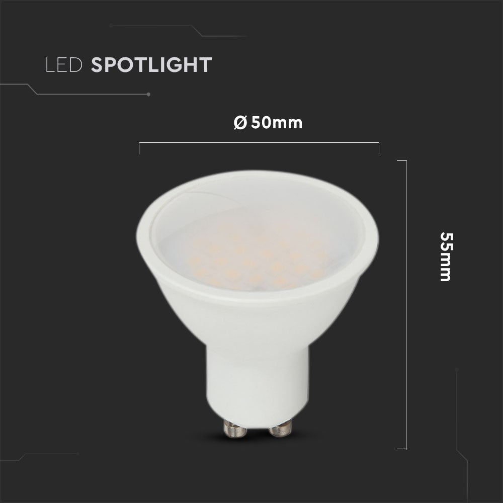 5W GU10 Żarówka LED / Chip SAMSUNG / Barwa:3000K / Kąt 110' / Trzonek:GU10