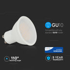 5W GU10 Żarówka LED / Chip SAMSUNG / Barwa:3000K / Kąt 110' / Trzonek:GU10