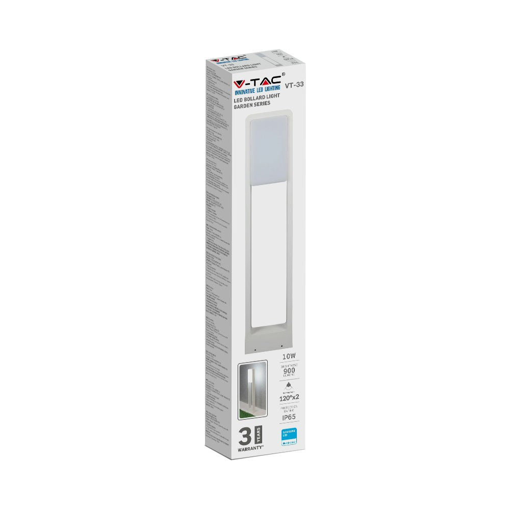 10W Słupek ogrodowy / Chip Samsung / Barwa:3000K / IP65 / Obudowa biała