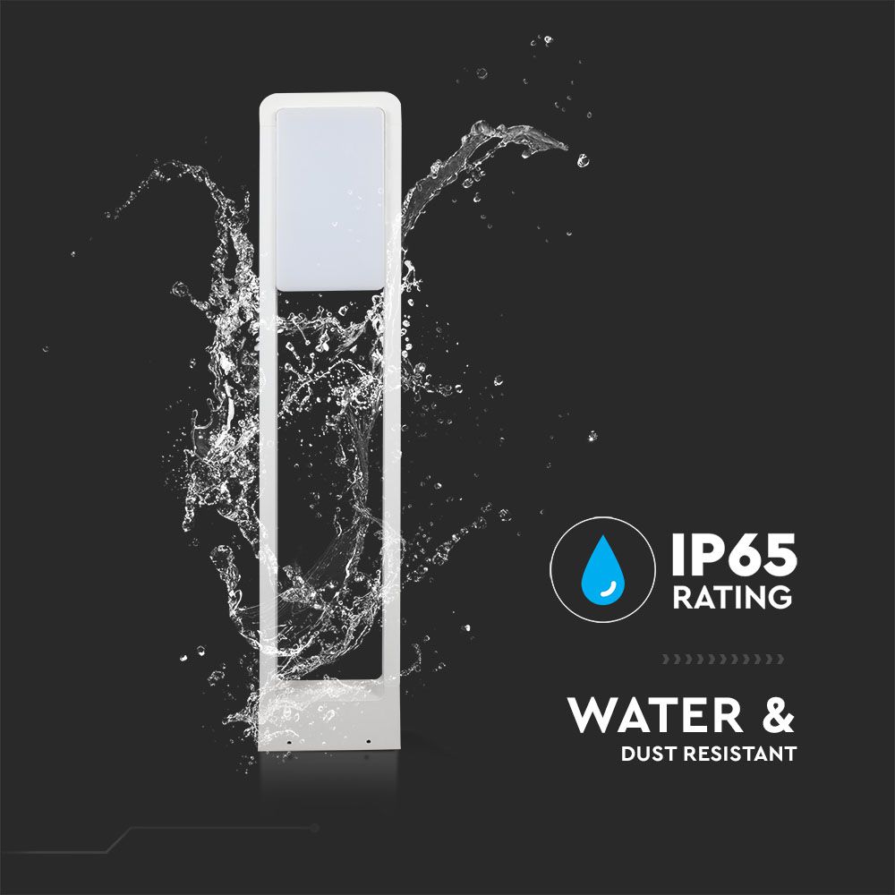 10W Słupek ogrodowy / Chip Samsung / Barwa:4000K / IP65 / Obudowa biała