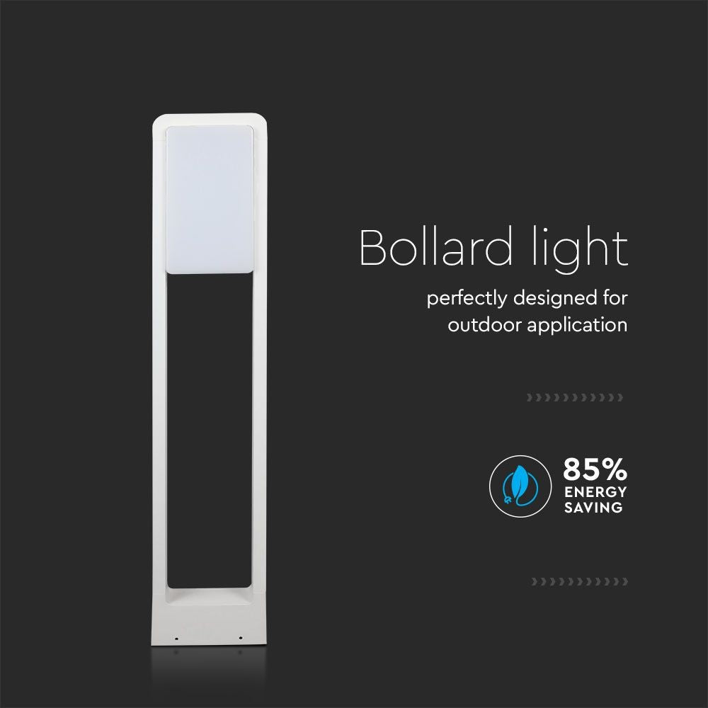 10W Słupek ogrodowy / Chip Samsung / Barwa:6400K / IP65 / Obudowa biała