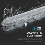 36W Lampa hermetyczna 120cm / Chip Samsung / Klosz Transparentny / Barwa:6400K