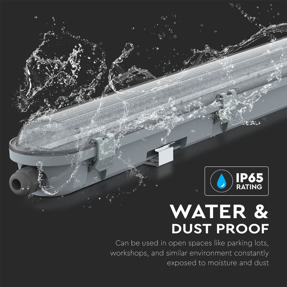 18W Lampa hermetyczna 60cm / Chip Samsung / Klosz Transparentny / Barwa:4000K