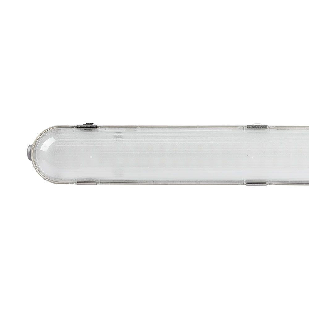 48W Lampa hermetyczna 150cm / Chip Samsung / Klosz Transparentny / Klipsy: stal nierdzewny / Barwa:6400K