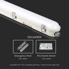 36W Lampa hermetyczna 120cm / Chip Samsung / Klosz Mleczny / Klipsy: stal nierdzewny / Barwa:6400K